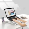 Adjustable Aluminum Laptop Stand – 3-in-1 Foldable Riser with Phone Holder - Image 9