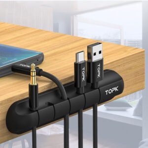 Silicone Cable Organizer – USB Wire Clip for Desk Management