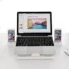 Adjustable Aluminum Laptop Stand – 3-in-1 Foldable Riser with Phone Holder - Image 2