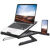 Adjustable Aluminum Laptop Stand – 3-in-1 Foldable Riser with Phone Holder - Image 8
