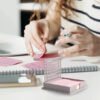 Metal Sticky Note Holder with Stencil – Sleek Desk Organizer - Image 6