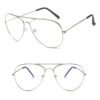 3026 Anti-Blue Light Glasses – Metal Frame Flat Lens Eyewear for Screen Protection - Image 2