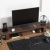 Solid Wood Monitor Riser – Desktop Shelf for Screen Height & Storage - Image 4