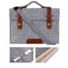 Protect your laptop with this minimalist felt laptop sleeve—shockproof, wear-resistant ; lightweight. Available in 11–15 inch sizes, in light or dark gray. - Image 4