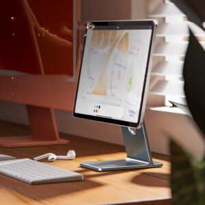 Magnetic Foldable iPad Stand – Adjustable Desktop Tablet Dock