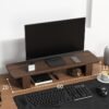 Solid Wood Monitor Riser – Desktop Shelf for Screen Height & Storage - Image 3
